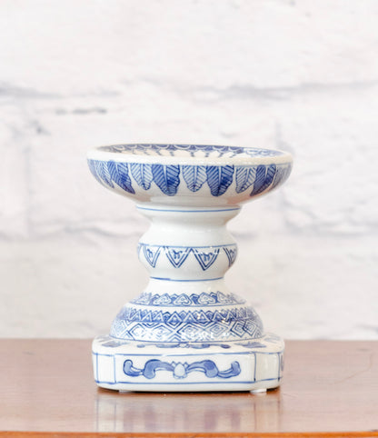 Classic Blue & White Candle Holder