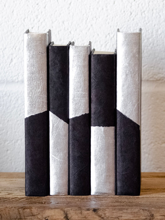 Black Parchment & Metallic Dip Decorative Book
