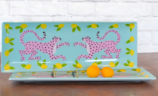Leopards & Lemons Melamine Sandwich Tray