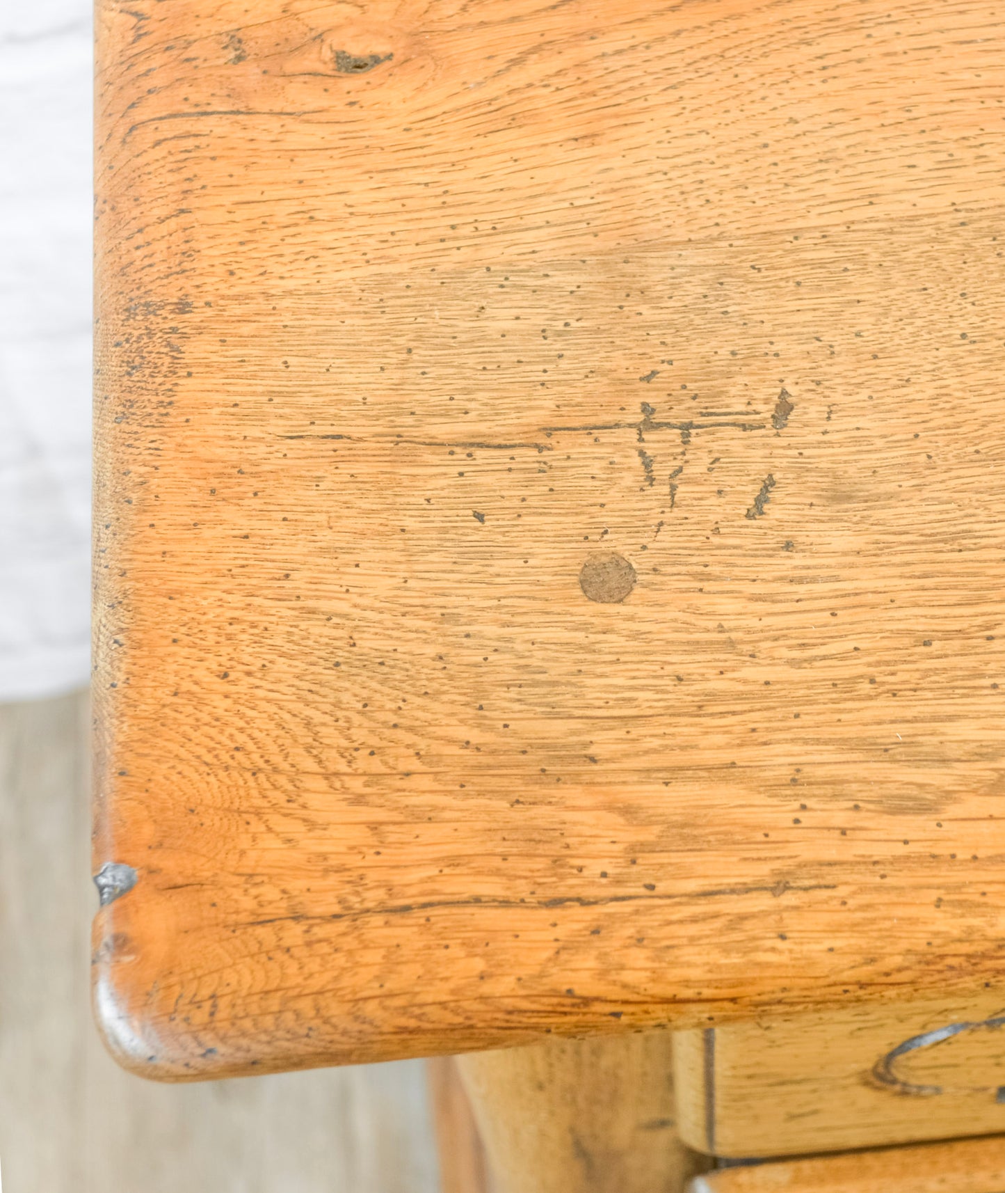 French Peg Constructed Oak Commode