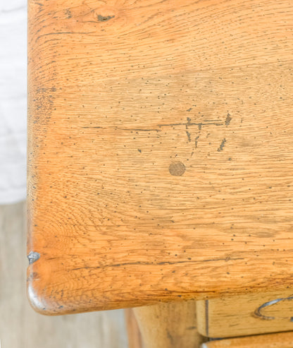 French Peg Constructed Oak Commode