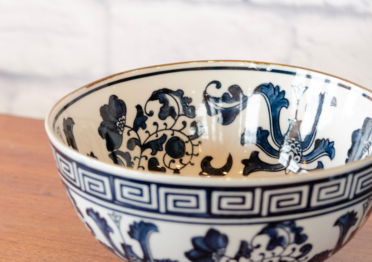 Classic Blue & White Lotus Bowl