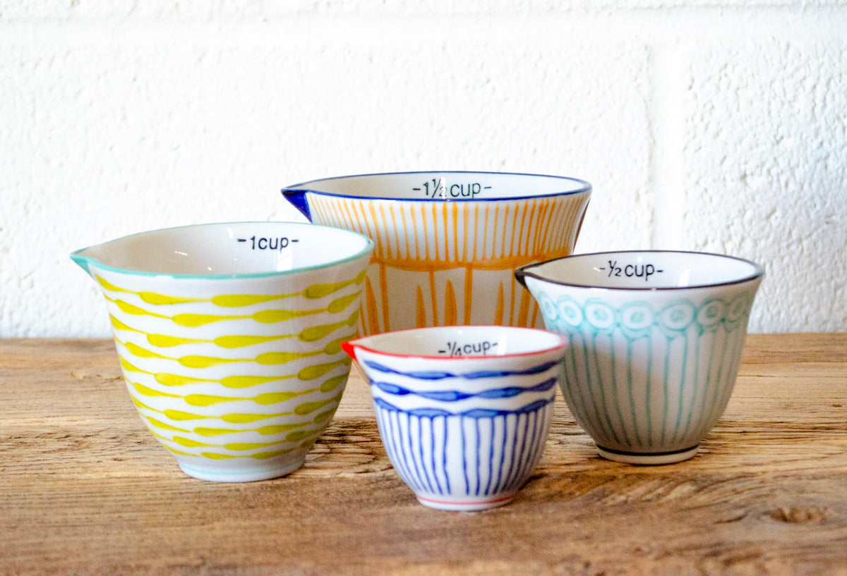 Bright Hand-Painted Nesting Measuring Cups