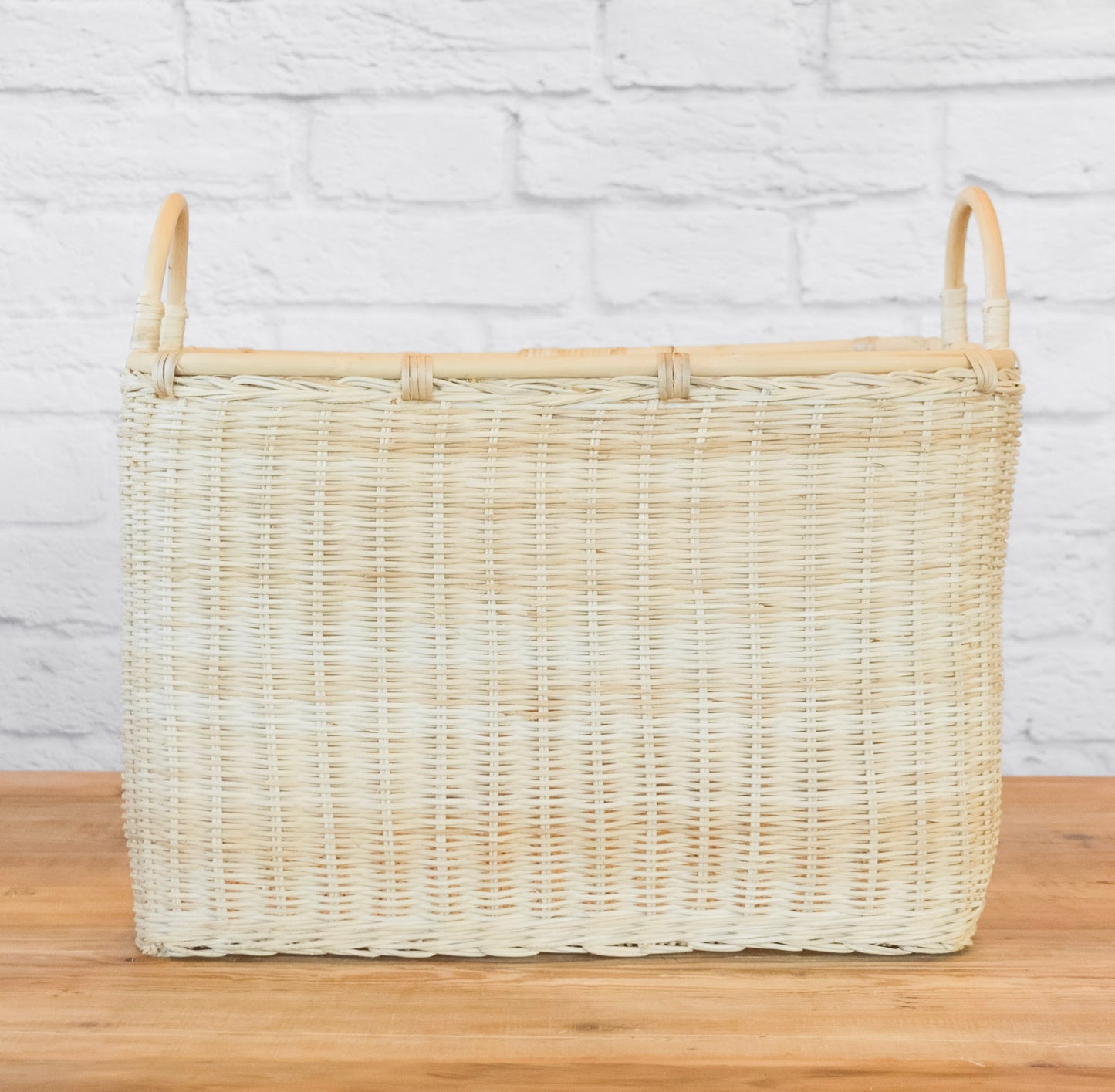 Square Rattan Basket w/ Handles