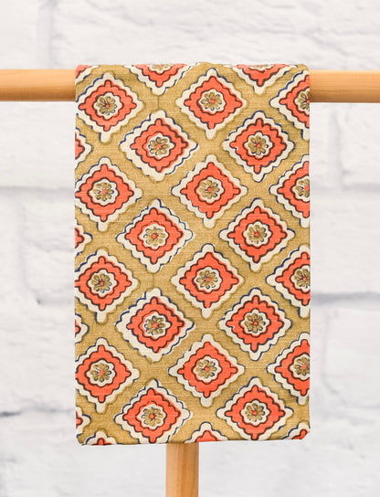 Block Print Cotton Slub Tea Towel