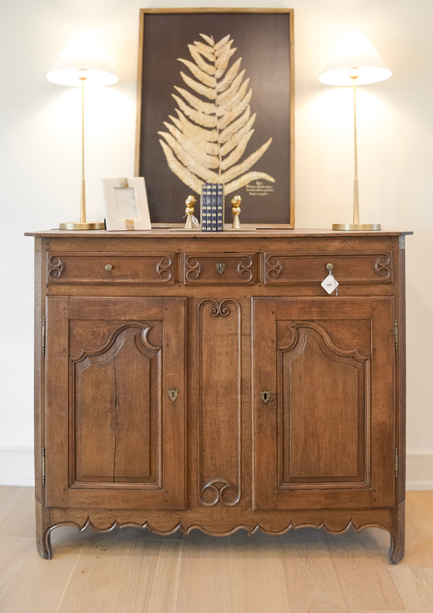 Louis XV Style Peg Constructed Oak Server