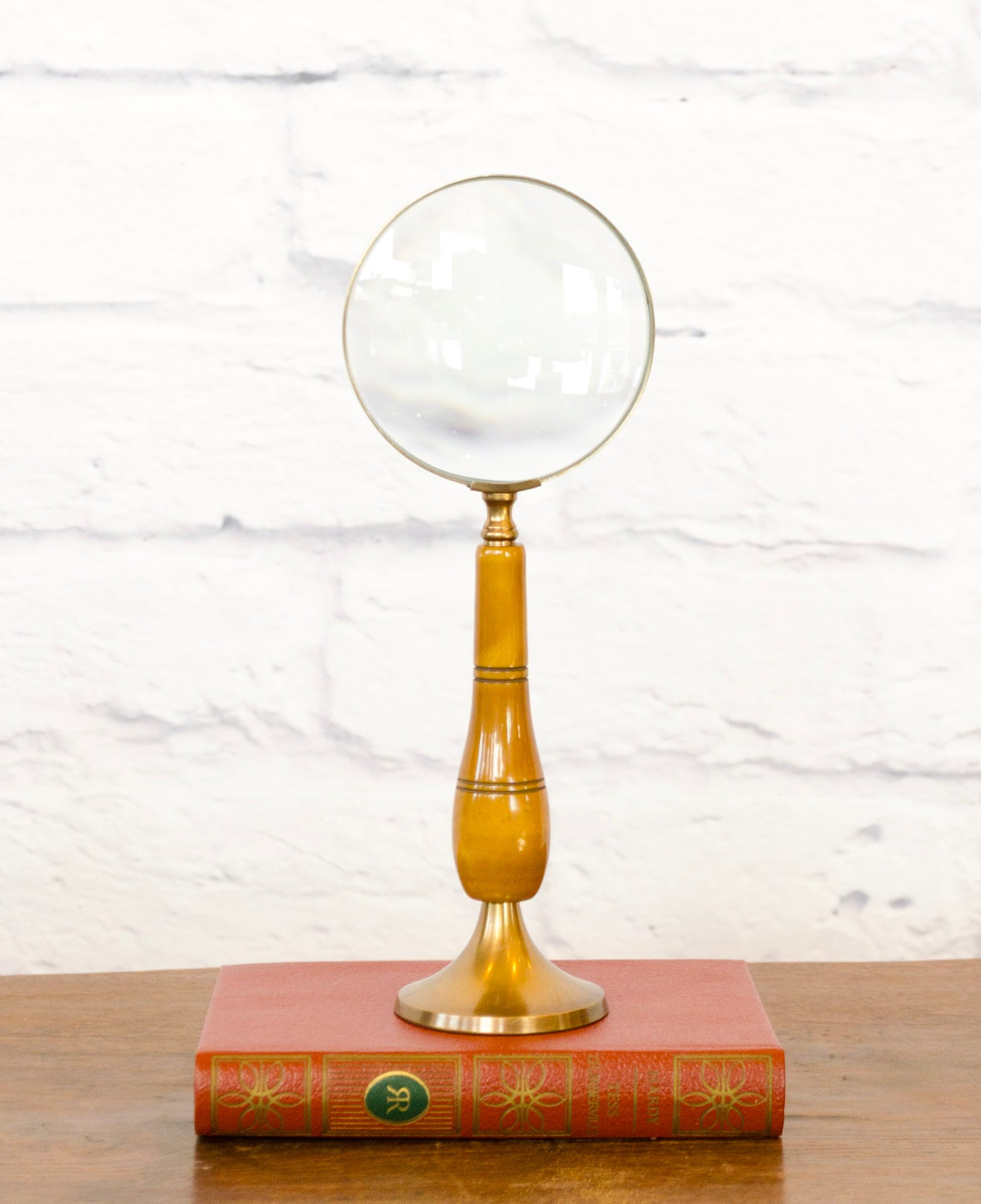 Curio Bone & Brass Magnifying Glass