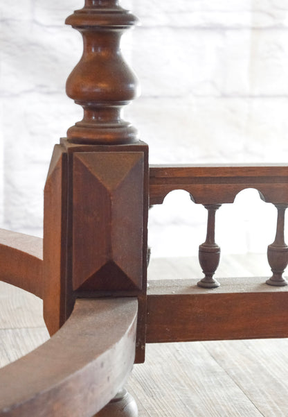 Henri II Style Lion Head Carved Oak Table