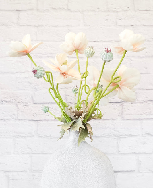 Faux Bloom & Bud Stem