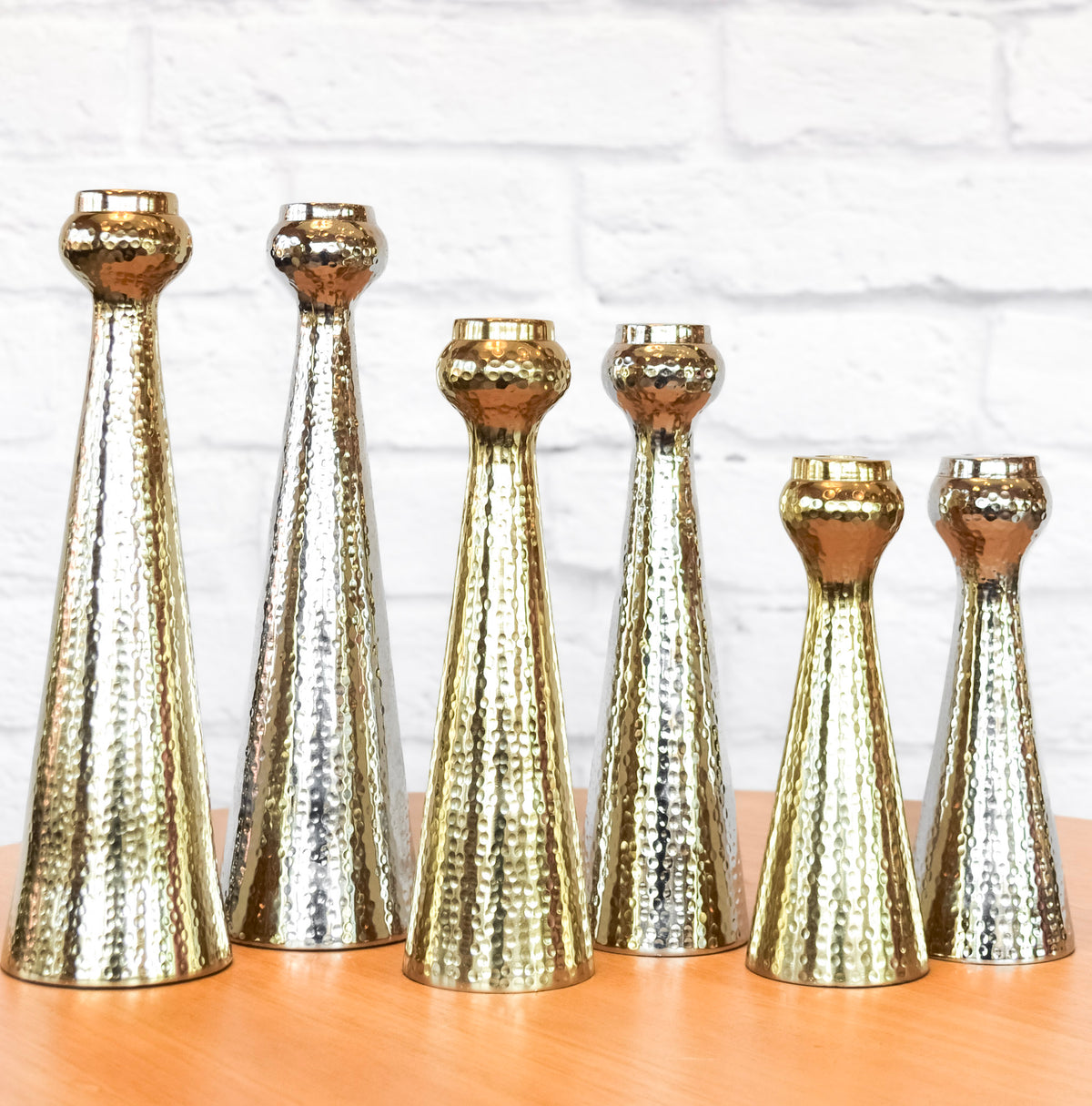 Hammered Taper Candle Holder