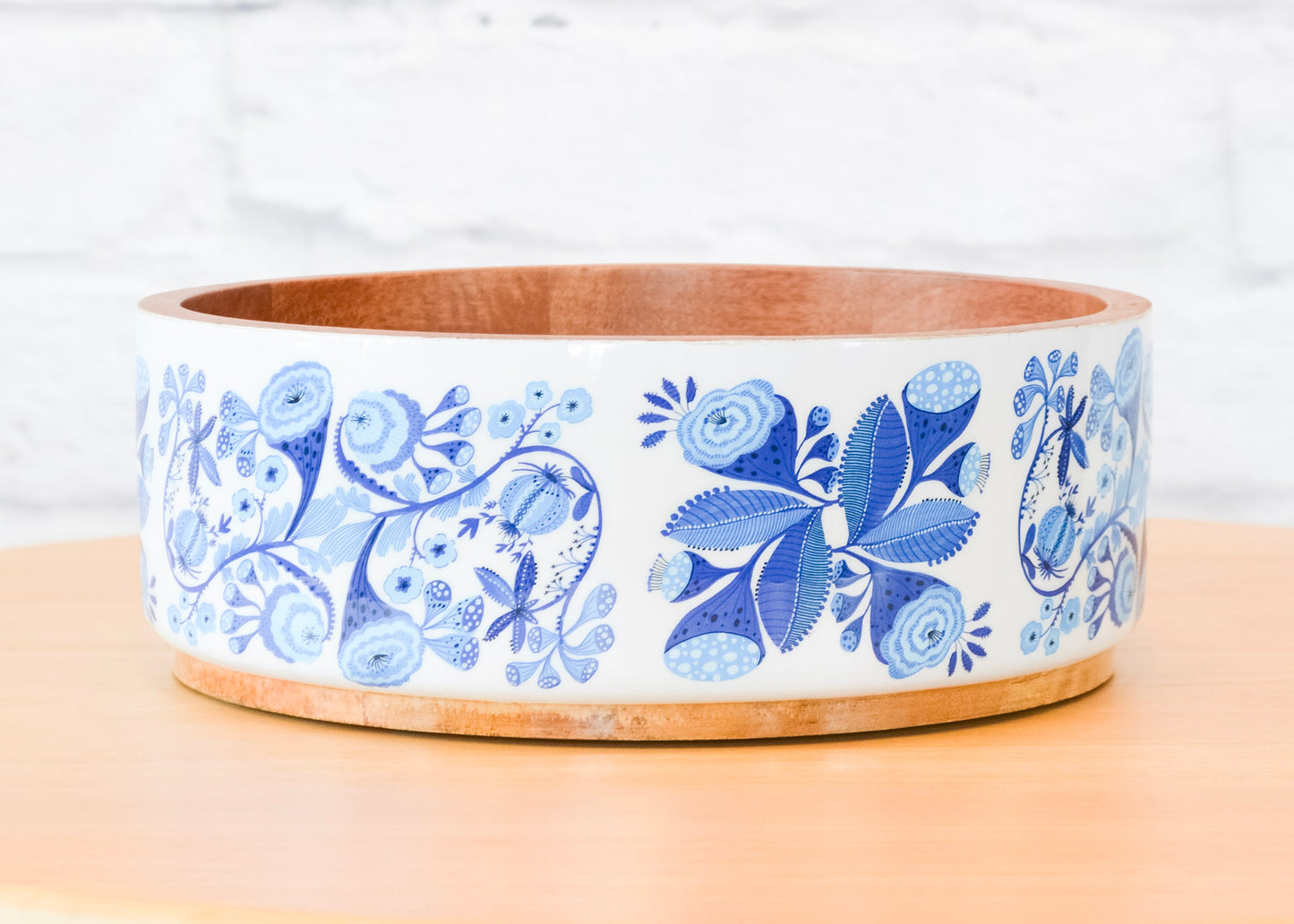 Blue Floral Low Nesting Bowls