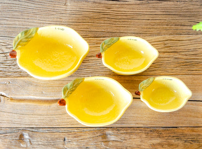 Stoneware Lemon Nesting Measuring Cups