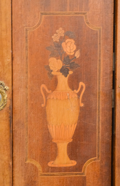 Ormolu Trimmed Antique Mirrored Armoire