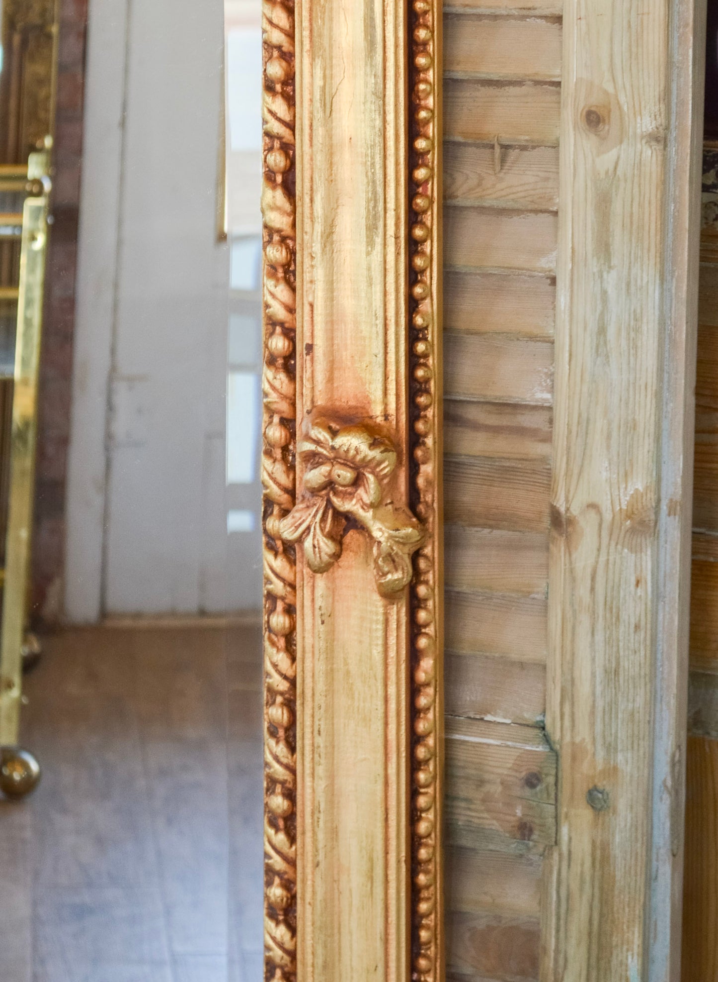 Rococo Gilt Framed Beveled Mirror