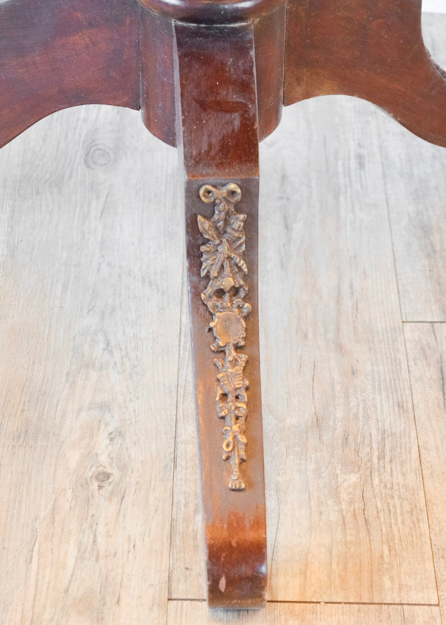 Mahogany Marble Top Ormolu Trimmed Salon Table
