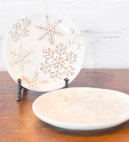 Electroplated Gold Snowflake Plate