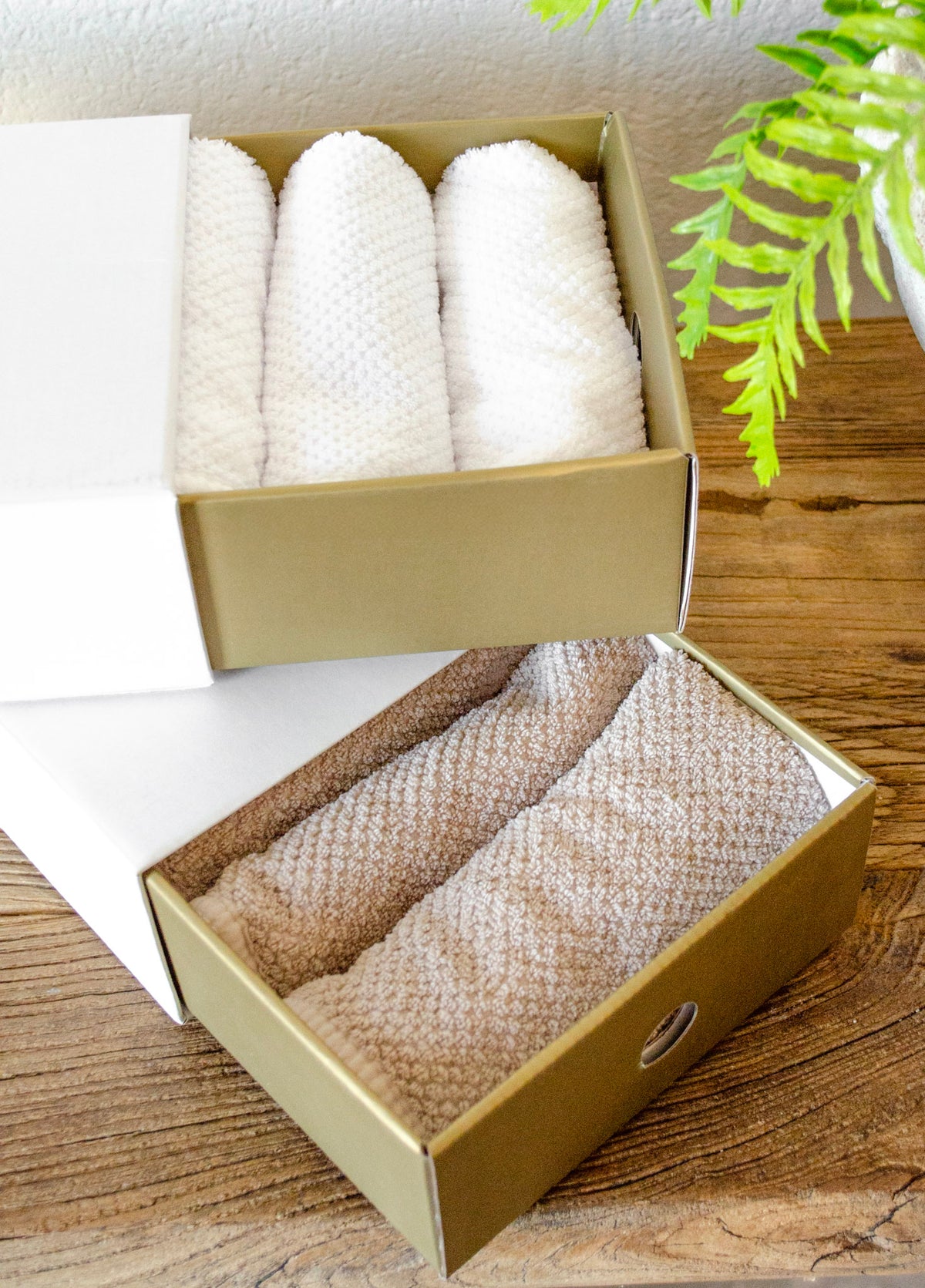 Bee Waffle Washcloth Gift Set