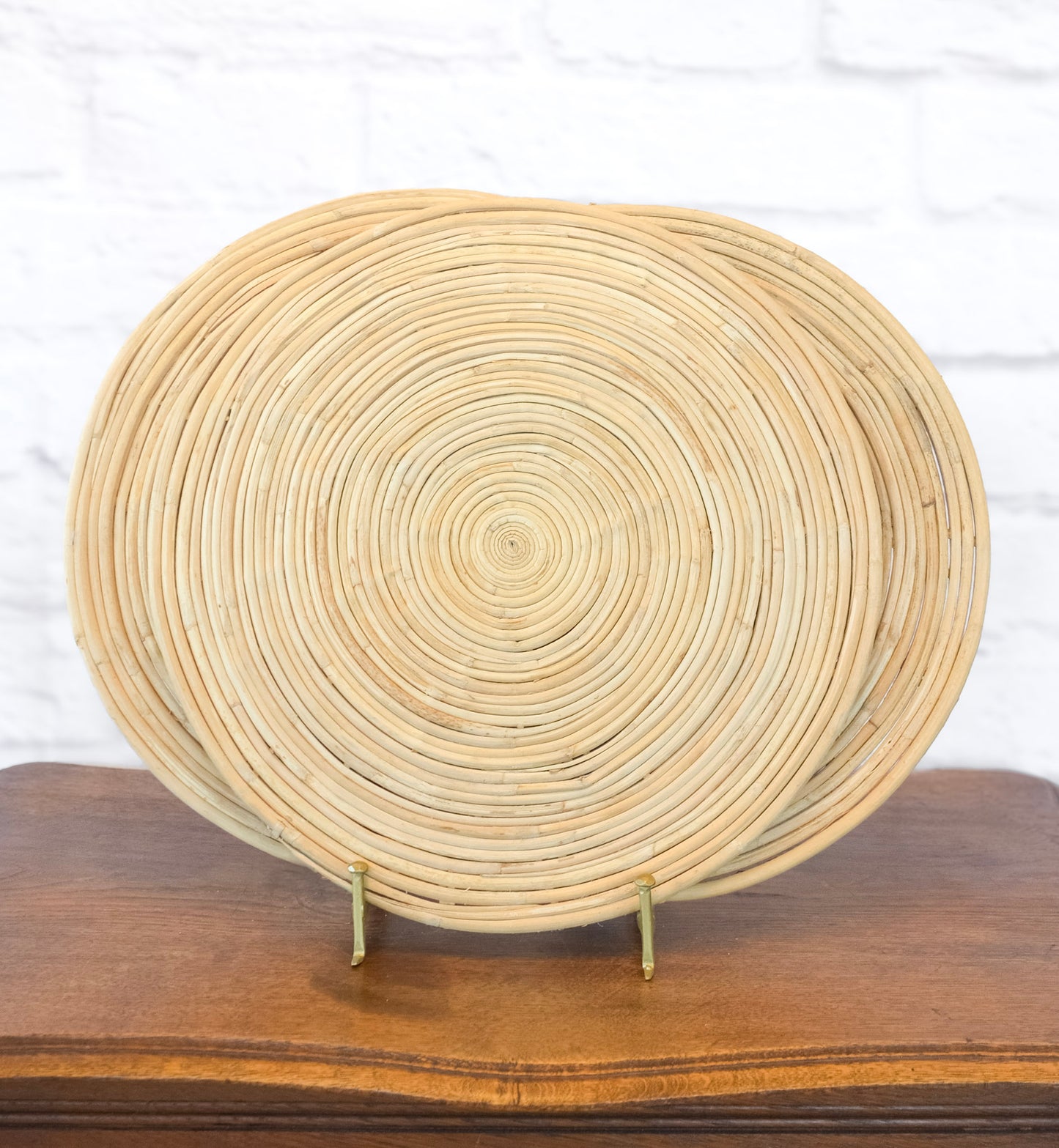 Classic Round Cane Rattan Placemat