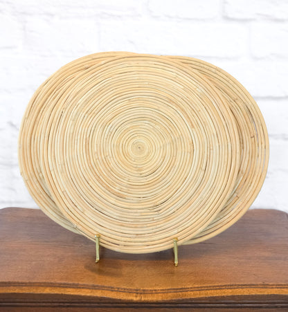 Classic Round Cane Rattan Placemat