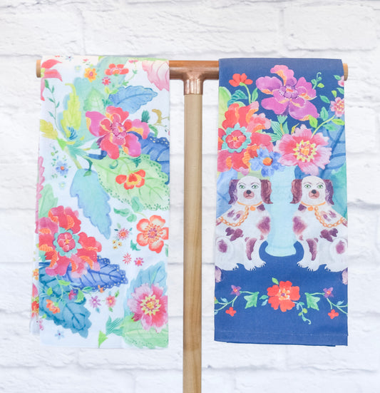Set of 2 Tobacco Leaf Tea Towels