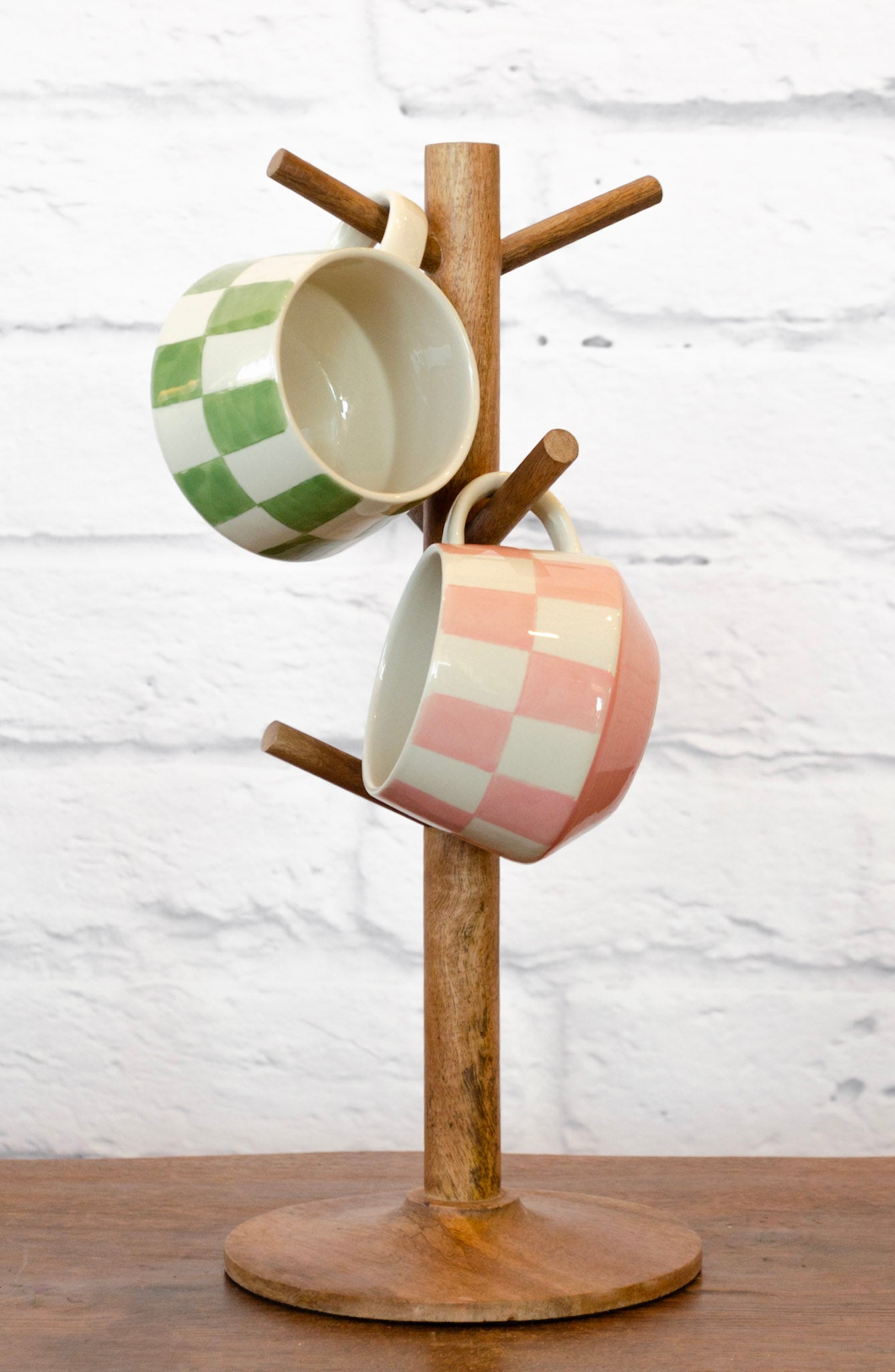 Natural Mango Wood Mug Stand