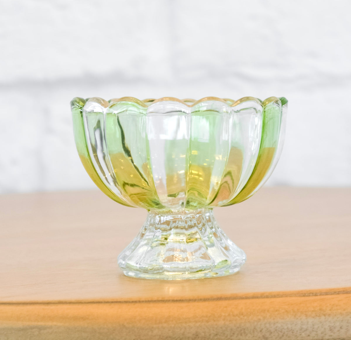 Striped Pedestal Candy Dish