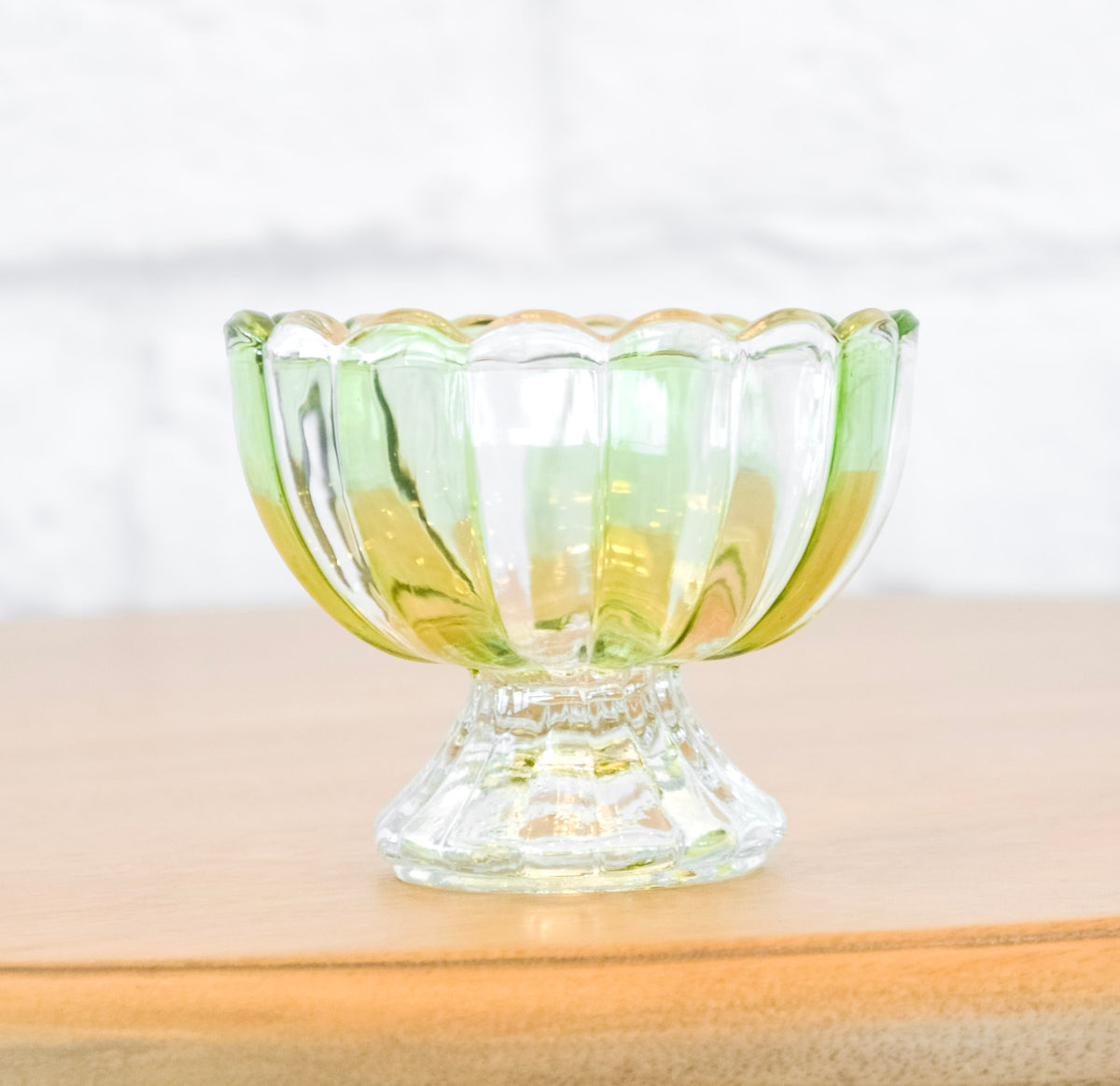 Striped Pedestal Candy Dish