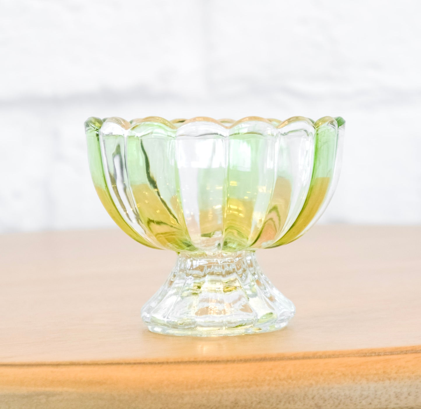 Striped Pedestal Candy Dish