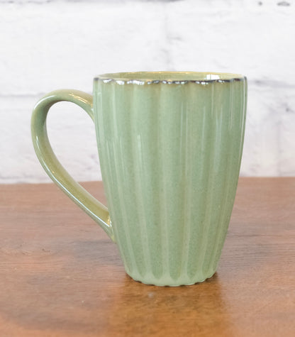 Green Ribbed Stoneware Dinnerware Collection