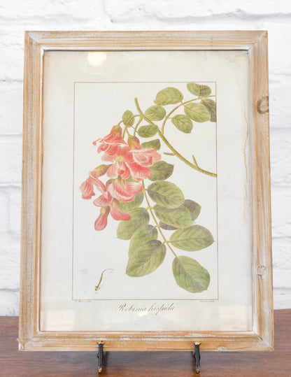 Wood Framed Floral Wall Decor