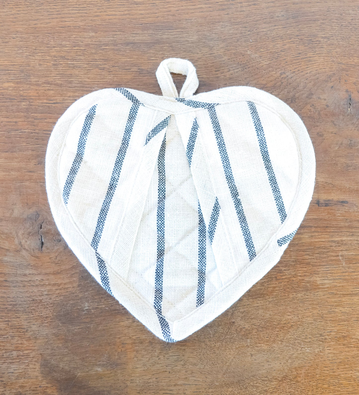 Quilted Cotton Heart Pot Holder