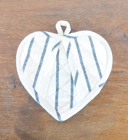 Quilted Cotton Heart Pot Holder