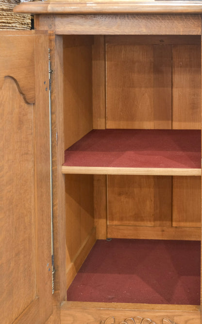 Louis XVI Style Parquetry Top Oak Sideboard