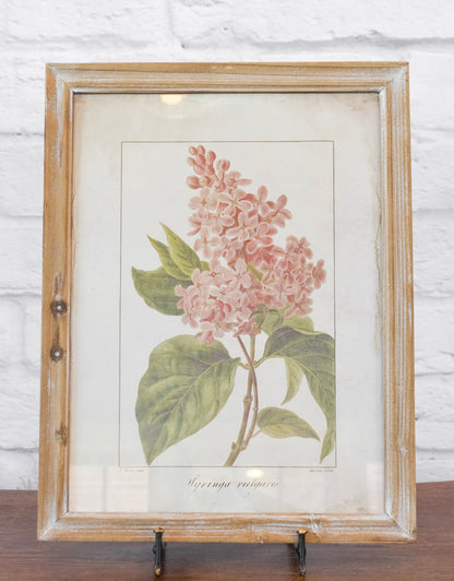 Wood Framed Floral Wall Decor