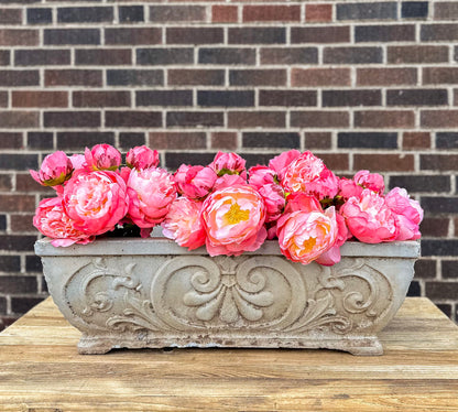 Vintage Ornate Cement Planter