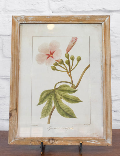 Wood Framed Floral Wall Decor