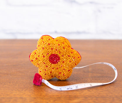 Beaded Flower Tape Measure
