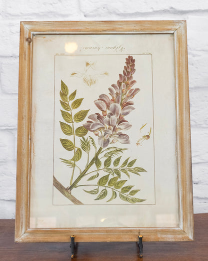 Wood Framed Floral Wall Decor