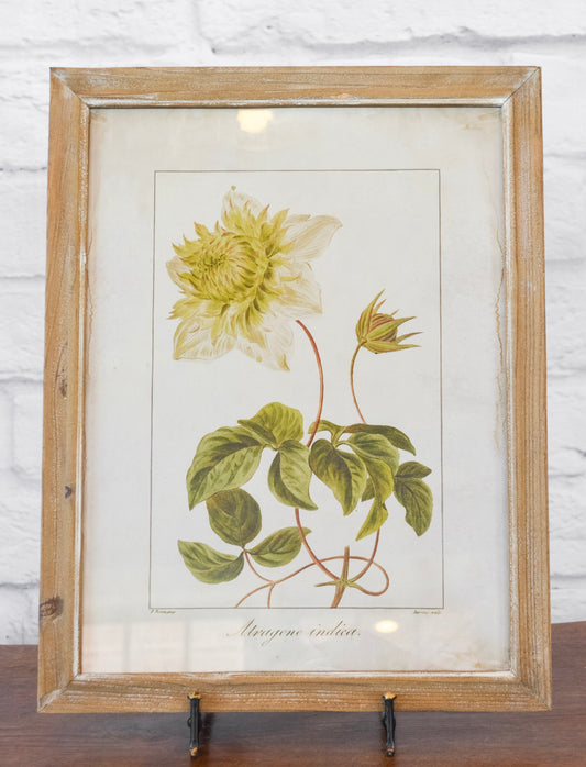 Wood Framed Floral Wall Decor