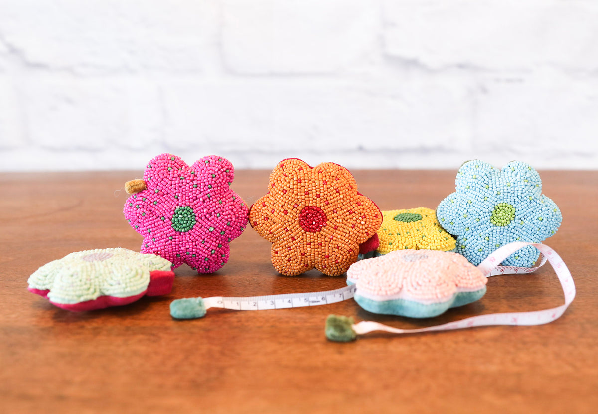 Beaded Flower Tape Measure
