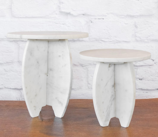 Geometric Marble Riser