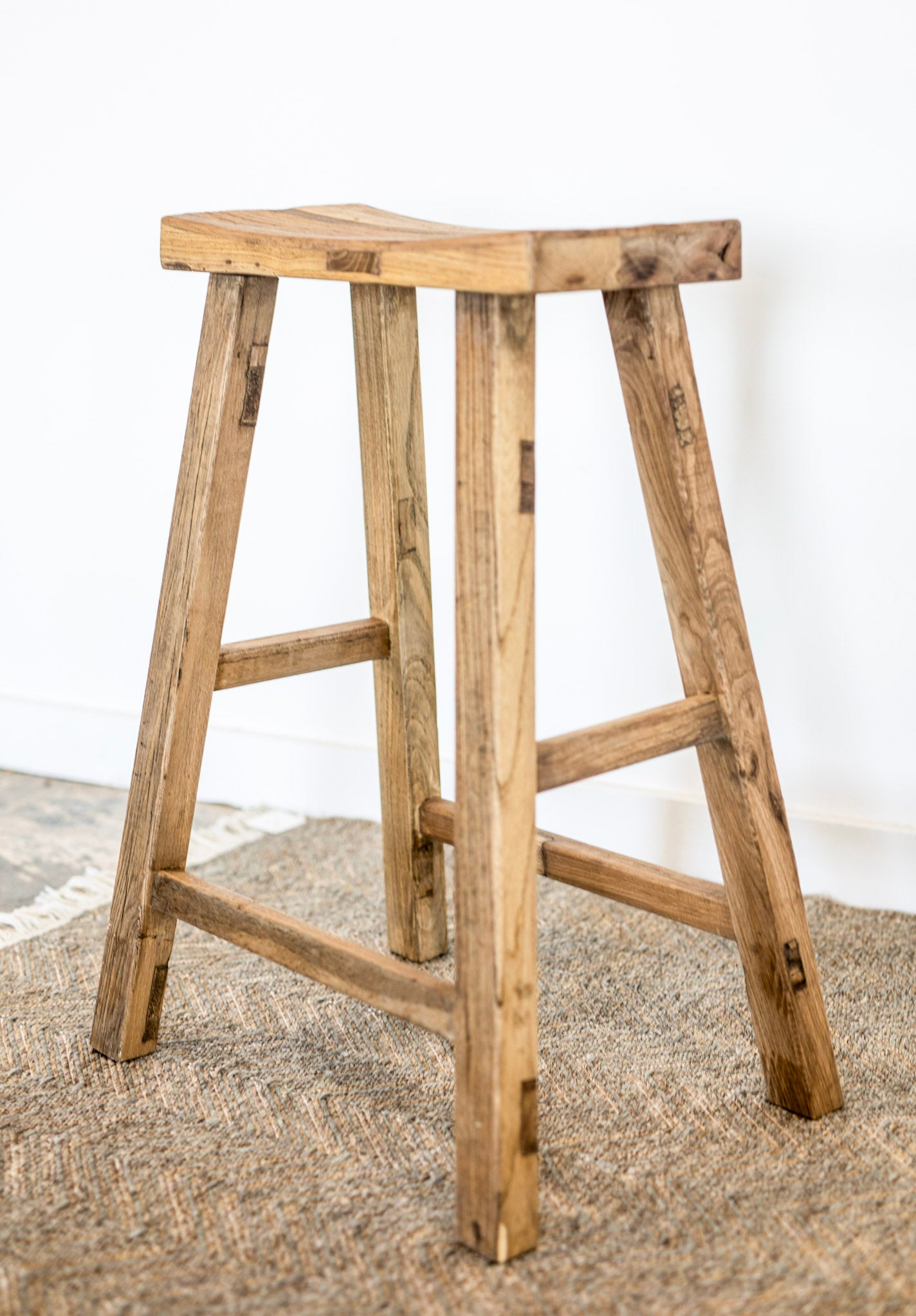 Elm Concave Bar Stool