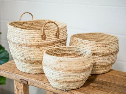 Maize Striped Basket