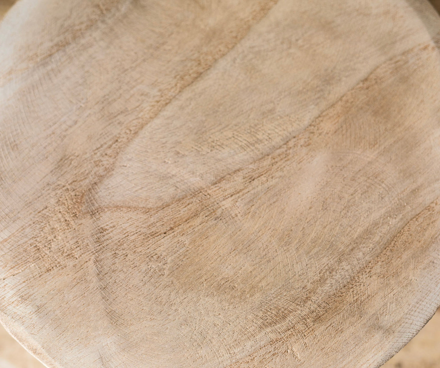 Round Wooden Pedestal w/ Ball Feet