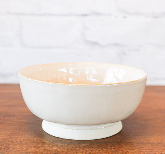 Organic Stoneware Footed Bowl