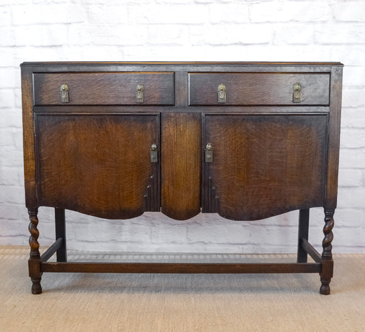 English Barley Twist Oak Server