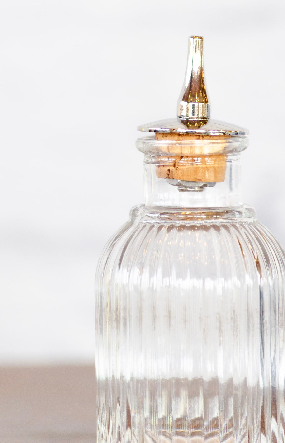 Pressed Glass Bitters Bottle