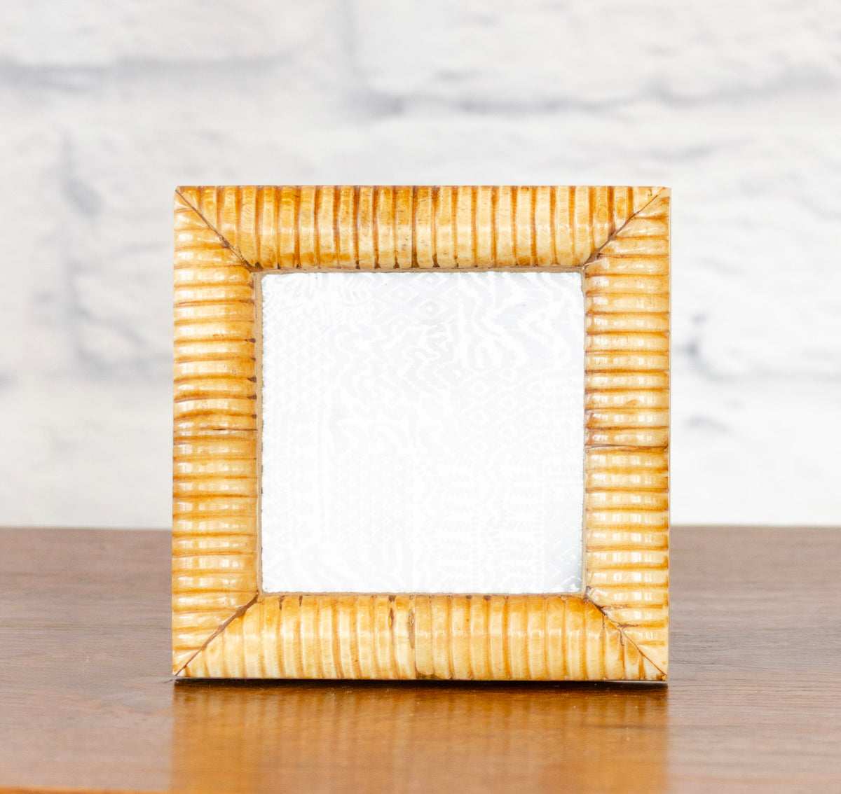 Ribbed Hand Carved Photo Frame