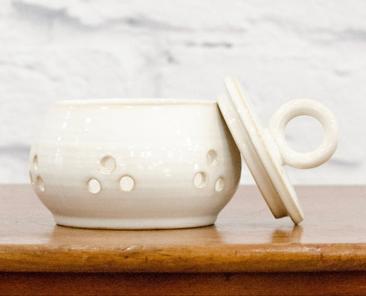 Reactive Glaze Stoneware Garlic / Onion Keeper