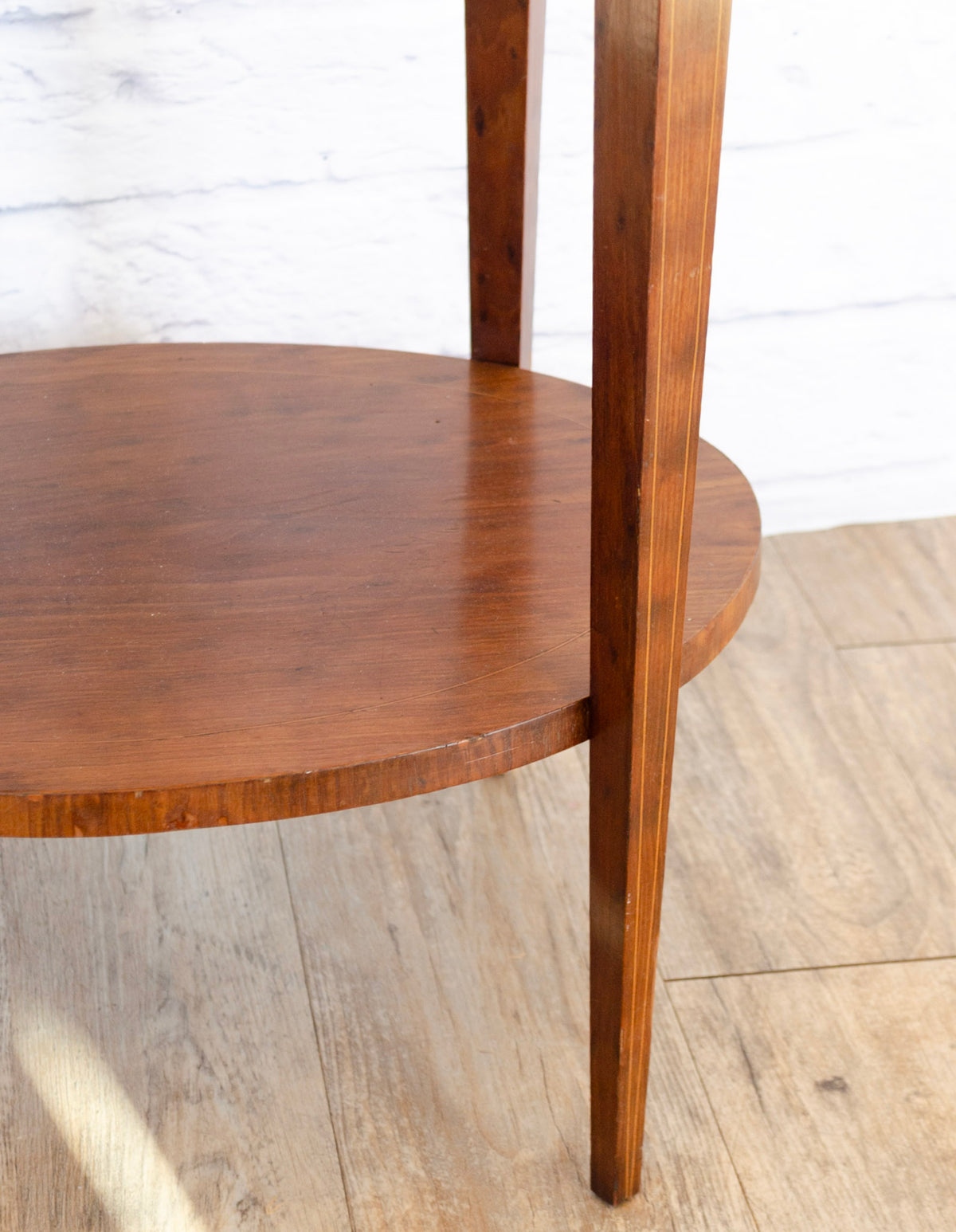 French Directoire Banded Inlay Walnut Side Table